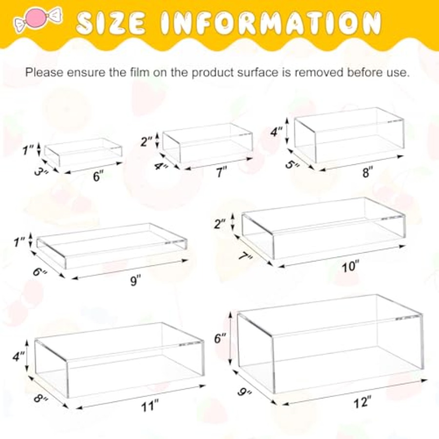 ケータリング用デザートテーブルライザーセット：アクリル製、透 - Display Risers Set のレビューと価格